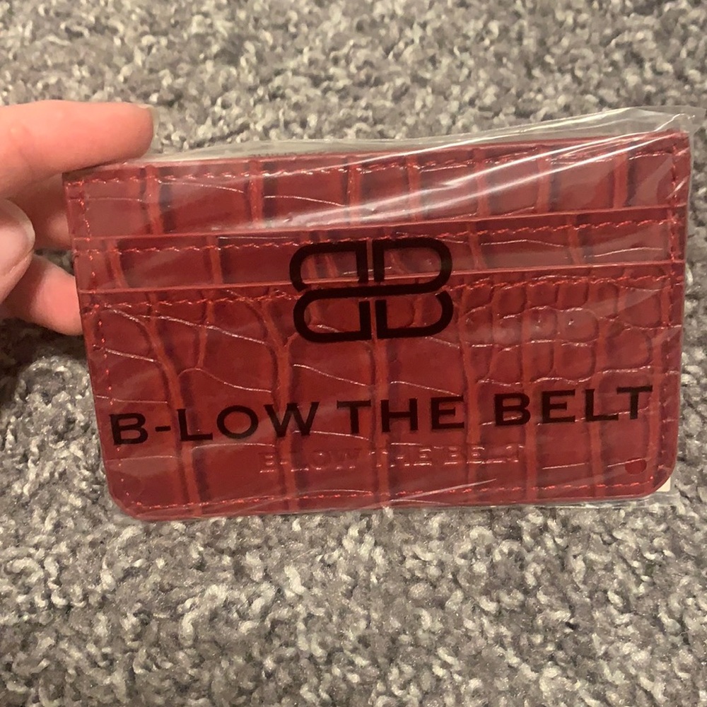 B Low the Belt Croc card case NEW